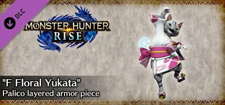 MONSTER HUNTER RISE - "F Floral Yukata" Palico layered armor piece (DLC)