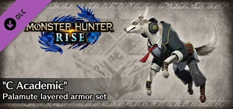 Monster Hunter Rise - "C Academic" Palamute layered armor set (DLC)
