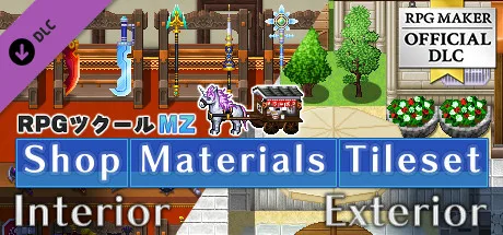 RPG Maker MZ - Shop Materials Tileset - Interior / Exterior (DLC)