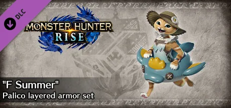 Monster Hunter Rise - "F Summer" Palico layered armor set (DLC)