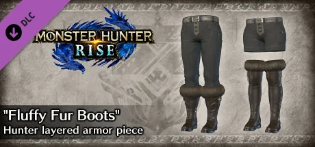 Monster Hunter Rise - "Fluffy Fur Boots" Hunter layered armor piece (DLC)