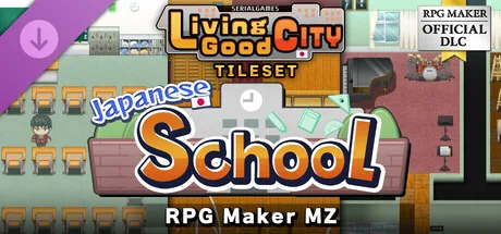 RPG Maker MZ - SERIALGAMES LivingGoodCity TILESET Japanese School (DLC)